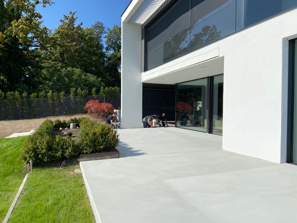 Terrasse béton ciré